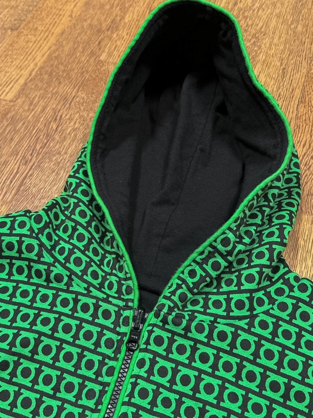 Green Lantern 2011 Movie Reversible All Over Ryan Reynolds Zip Hoodie Mens L - Picture 5 of 9